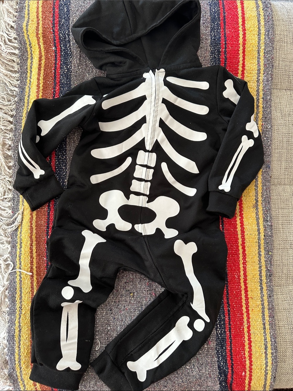 Tipsy Elves Black and White Skeleton Hoodie Romper